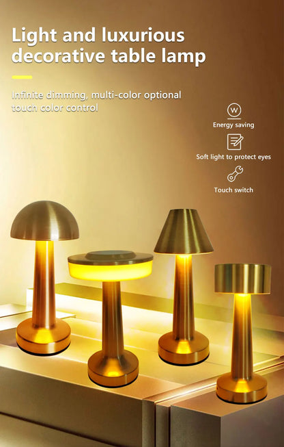 Modern LED Touch Lamp – Rechargeable Ambient Table Light