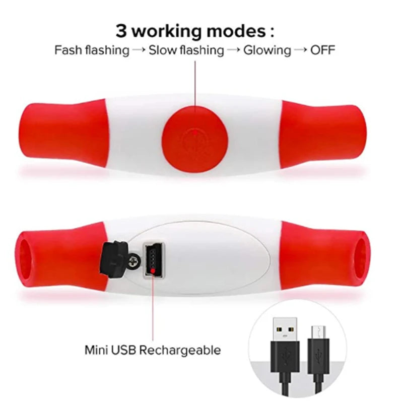 LED Glowing Pet Collar – USB Rechargeable Safety Light