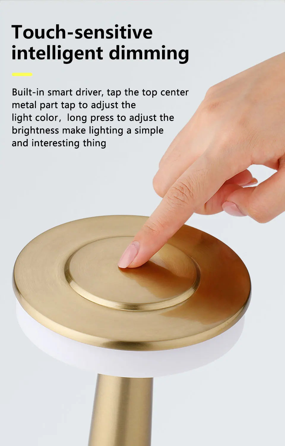 Modern LED Touch Lamp – Rechargeable Ambient Table Light