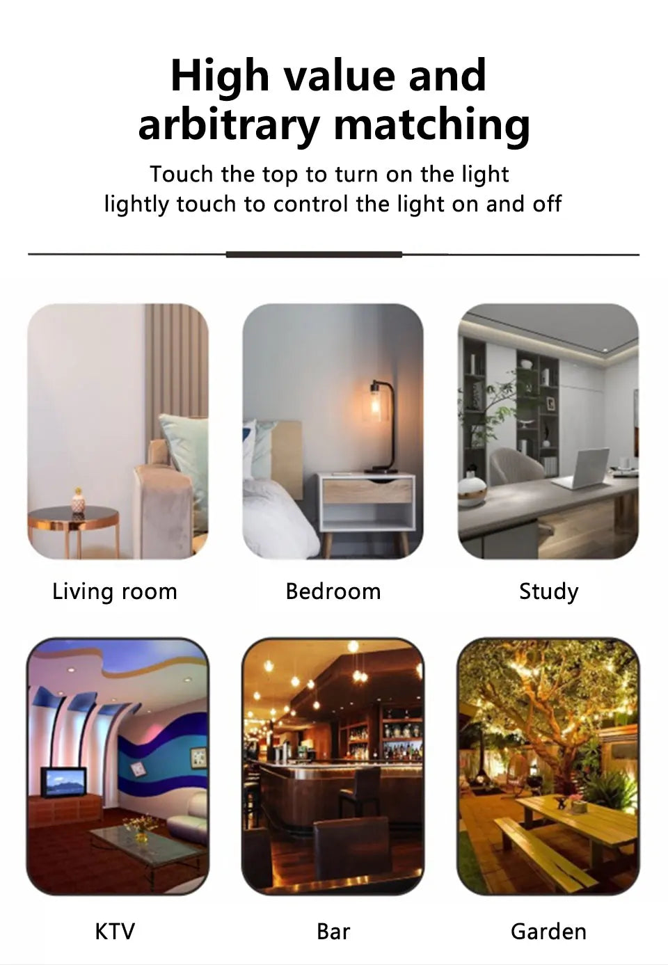 Modern LED Touch Lamp – Rechargeable Ambient Table Light
