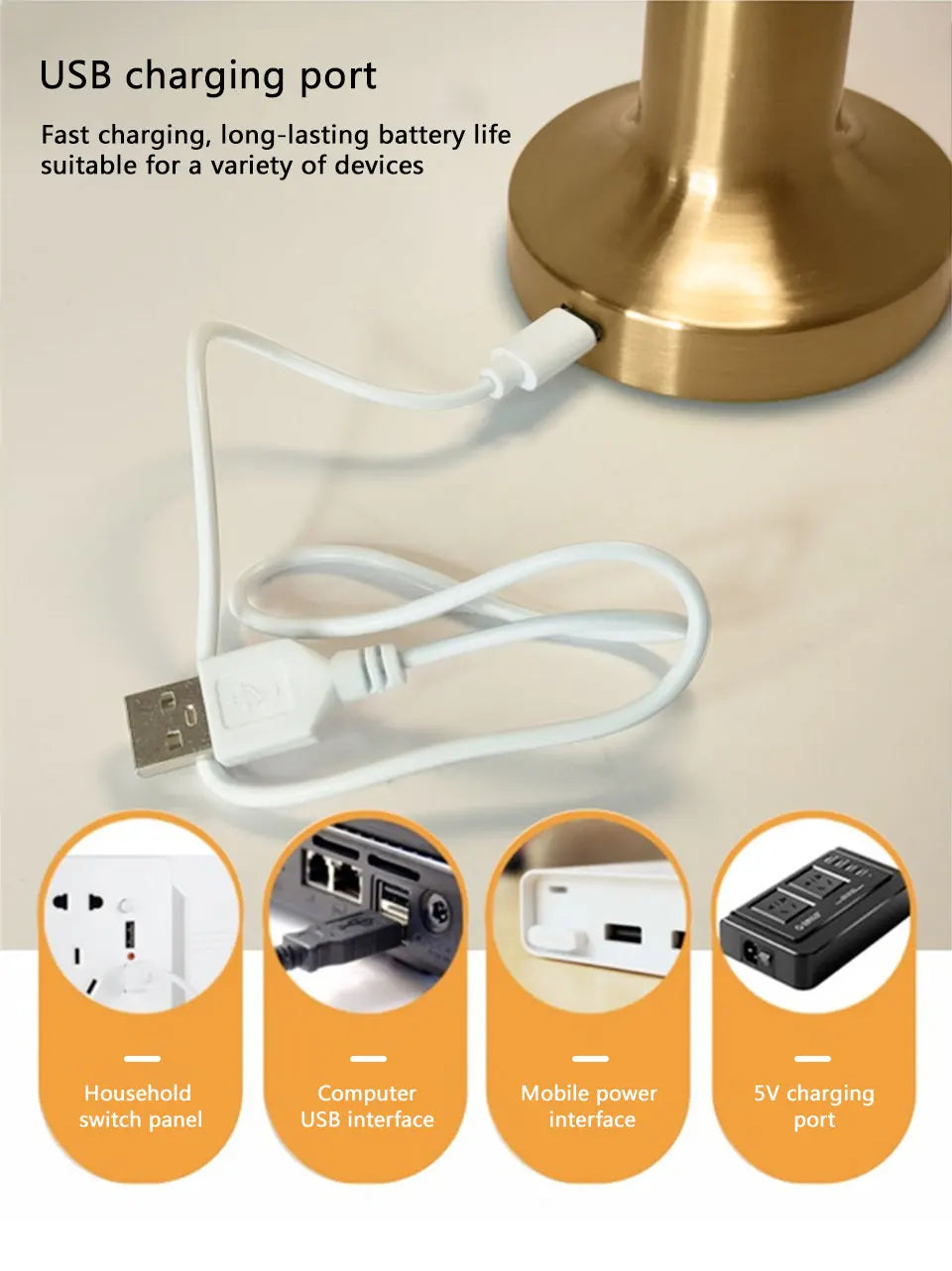 Modern LED Touch Lamp – Rechargeable Ambient Table Light