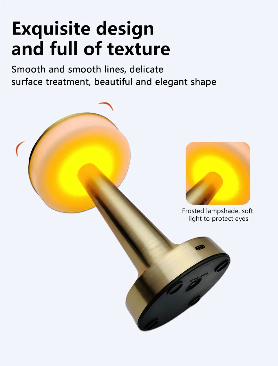 Modern LED Touch Lamp – Rechargeable Ambient Table Light