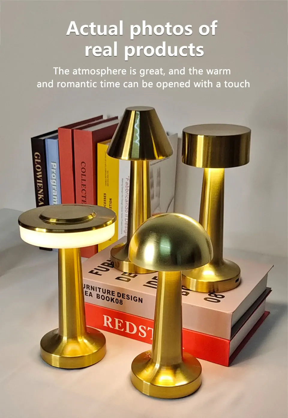 Modern LED Touch Lamp – Rechargeable Ambient Table Light